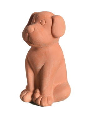 可爱小狗狗摆件庭院红陶花盆户外花园装饰摆件猫小动物装饰品礼物