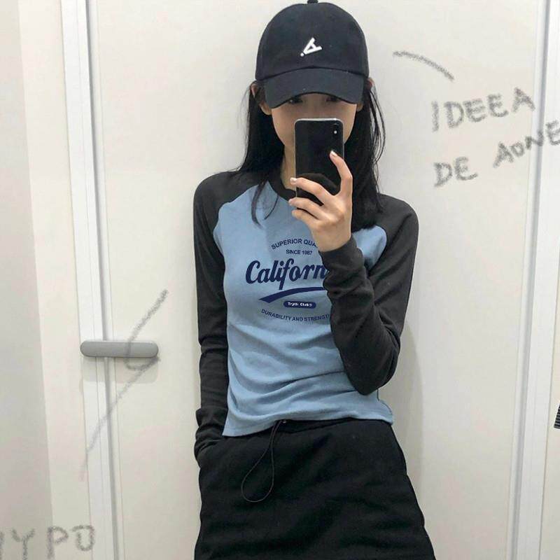 正品高货欧货长袖t恤女2025春季新款洋气修身打底衫可外穿高级感