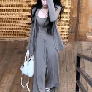 正品高货今年流行爆款清冷松弛感韩系穿搭三件套女装2025新款上衣