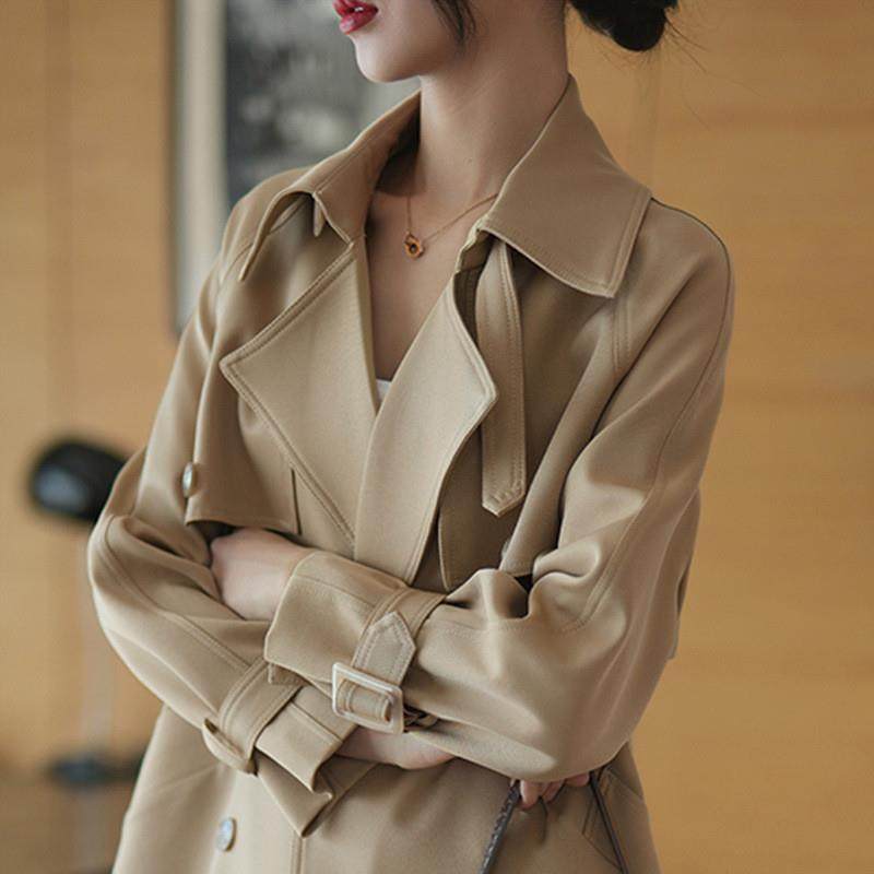 高货2025流行中长款复古英伦风衣外套女秋秋高级感洋气小个子西装