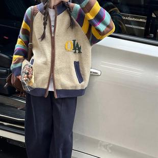 正品高货毛衣外套女装秋冬加厚洋气时尚女童初中女生开衫针织上衣