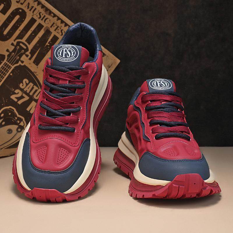 正品高货本命年红色男鞋2025新款冬季休闲百搭青少年跑步运动增高,流行男鞋,时尚休闲鞋,淘宝优惠券,粉丝福利购,淘宝优惠卷