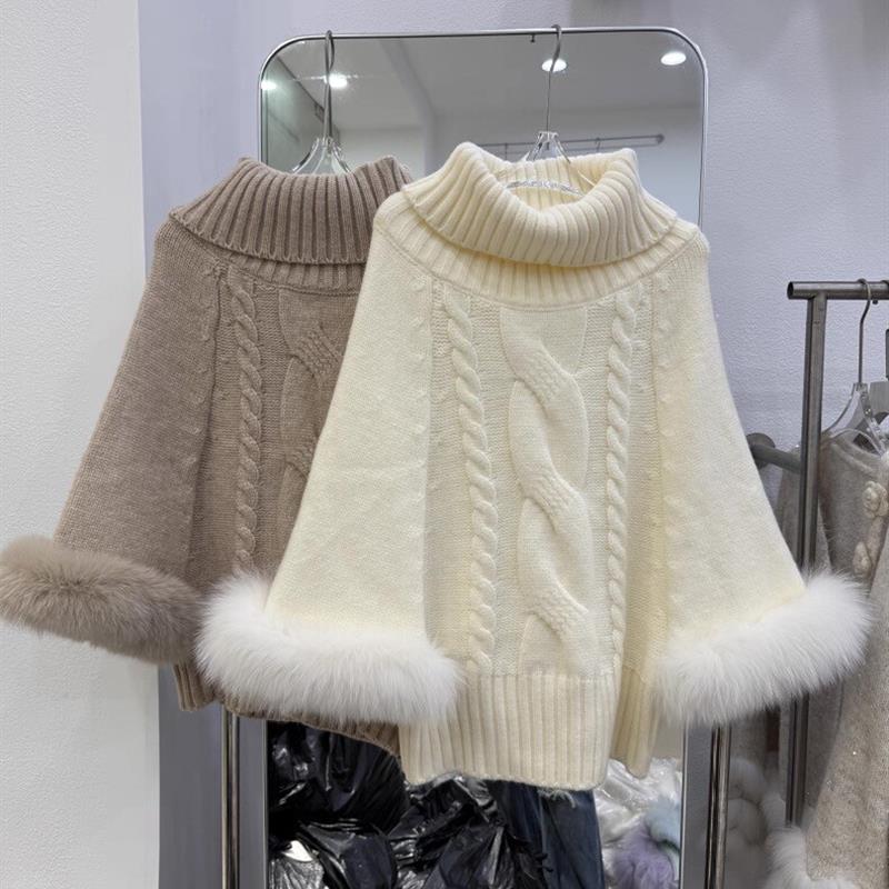 正品高货名媛风高领麻花套