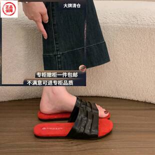 孕妇防滑凉拖法式凉拖鞋女夏外穿2026新款平底绝美不累脚孕妇