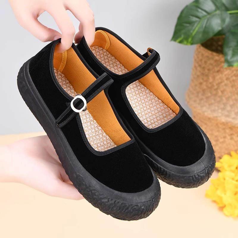 正品高货秋季新款老北京布鞋女工作软底舒适防滑上班黑布鞋舞蹈鞋,女鞋,传统布鞋,淘宝优惠券,粉丝福利购,淘宝优惠卷