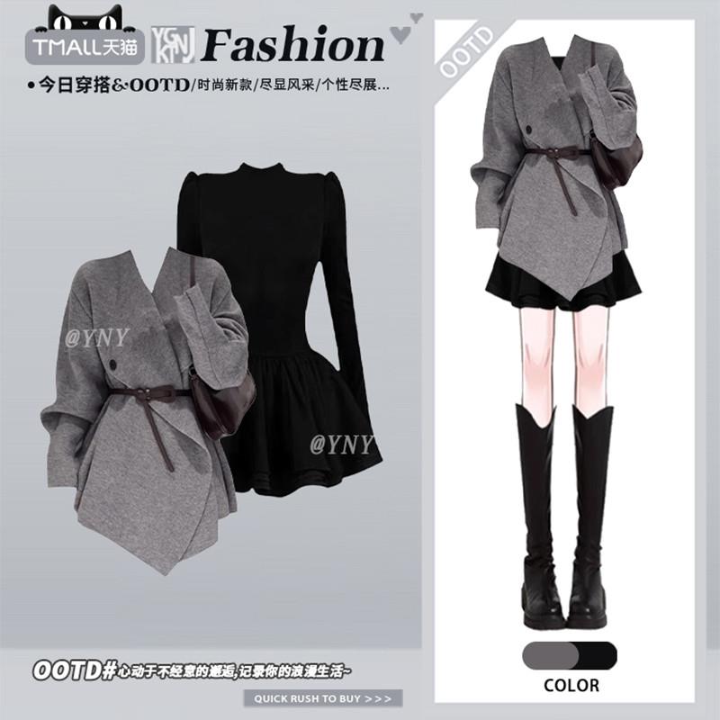 正品高货高级感收腰针织毛