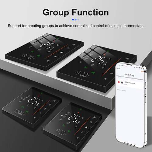 zigbee智能家居水地暖温控器app遥控语音定时可编程电地暖壁炉