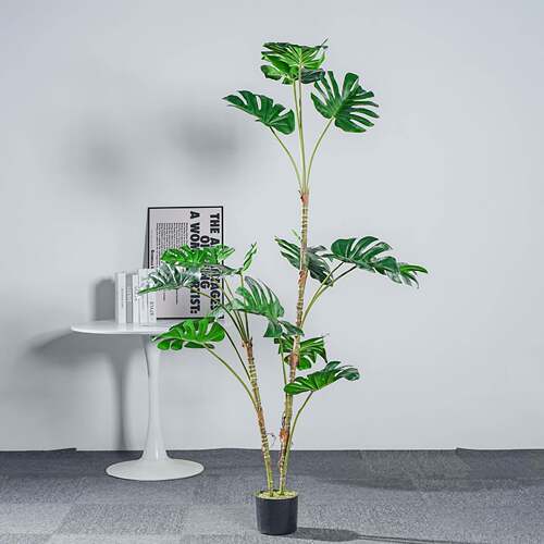 龟背竹龟背叶仿真绿植大号巨型pu客厅摆件盆栽盆景仿真树龟背树