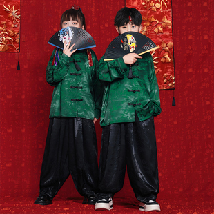 改良汉服唐装 儿童汉服b套装 中国 女童装 男童国学服装 2023秋季 新款