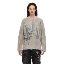 (TBHNP) theboyhasnopatience 剑骨印花长袖T恤