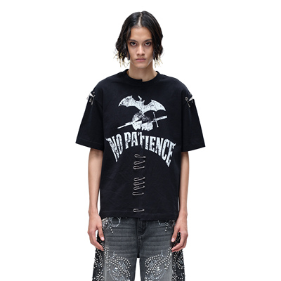 TBHNP曙光辉月破坏拼接短袖