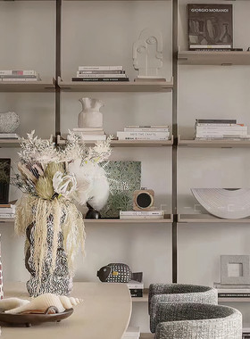 一匚 现代轻奢陶瓷花器相框摆件 书房客厅样板间床头柜书架装饰品