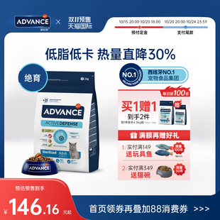 【年货节预售买一送一】ADVANCE爱旺斯进口低脂减肥控制绝育猫粮