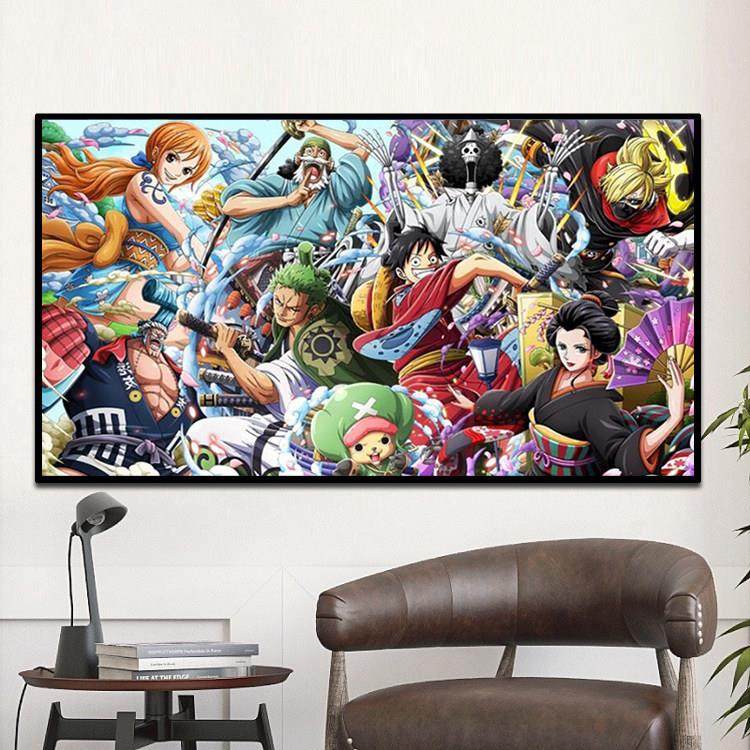 海贼王全家福钻石画2024新款卡通男孩客厅卧室手工贴钻十字绣满钻,居家布艺,钻石绣,淘宝优惠券,粉丝福利购,淘宝优惠卷