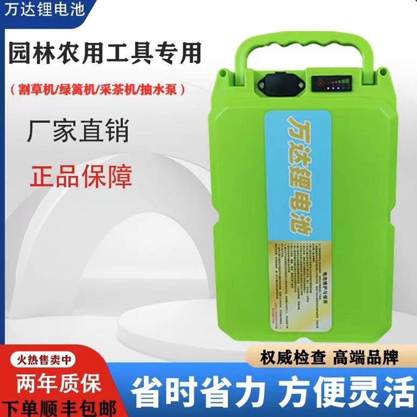锂电池24v48V割草机剪枝采茶机抽水泵60v园林工具通用背负式电瓶