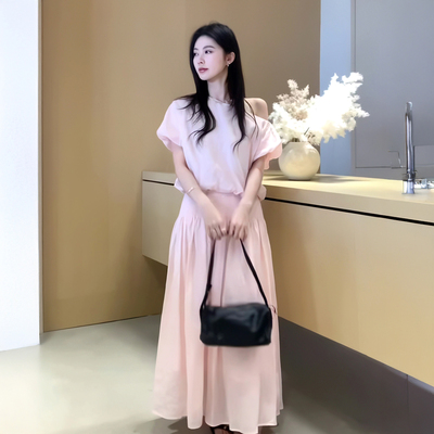 夏季新款韩系网纱显瘦两件套
