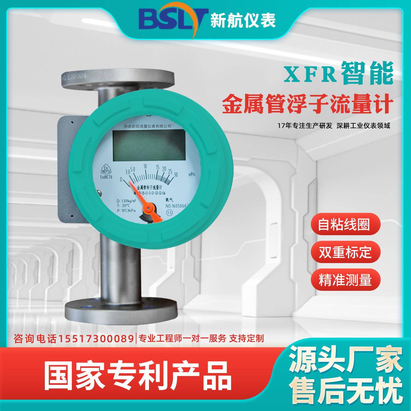 金属管浮子流量计dn25防爆污水管道氨气液体dn15不锈钢转子流量表