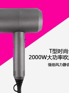 负离子吹风筒印logo网红美规110V家用大功率锤子电吹风机