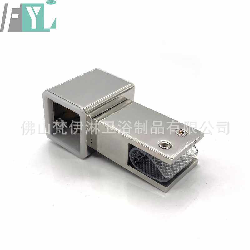 不锈钢拉杆吊夹淋浴房T形玻璃吊座t型固定连接法兰配件亮光不锈钢