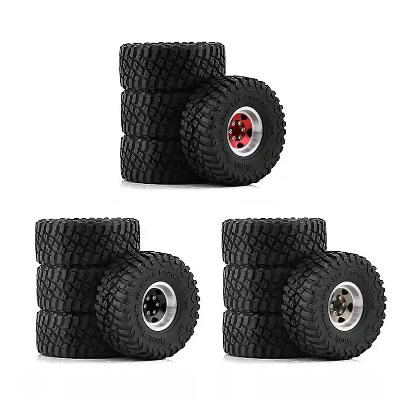1/18 TRX4M路虎烈马1.0英寸轮胎轮毂 攀爬车铝合金轮毂 SCX24 FMS