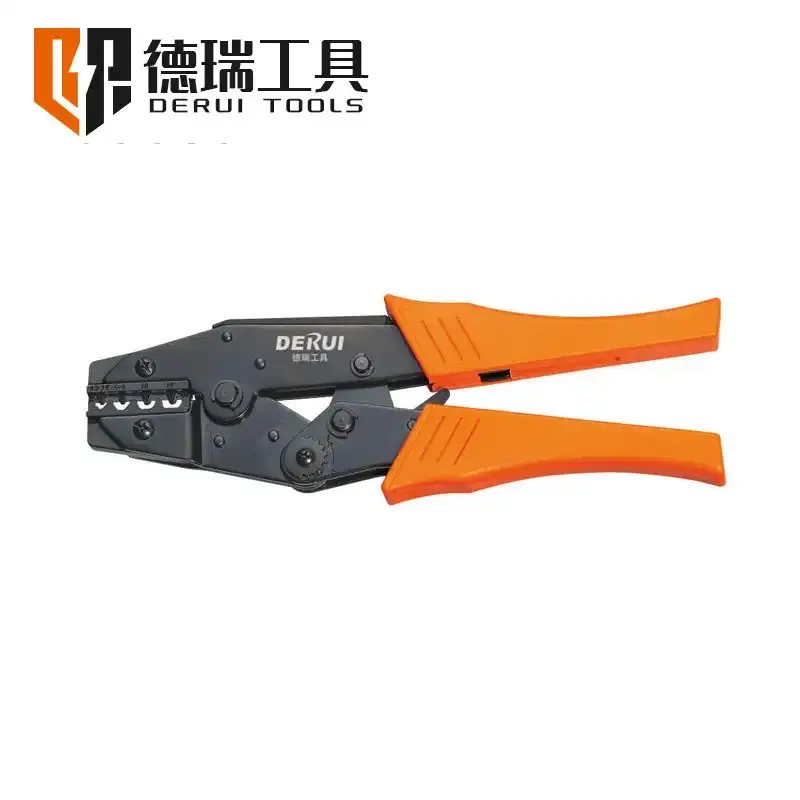 德瑞工具HS-1016 9欧式平嘴棘轮压线钳压接钳 端子压接工具