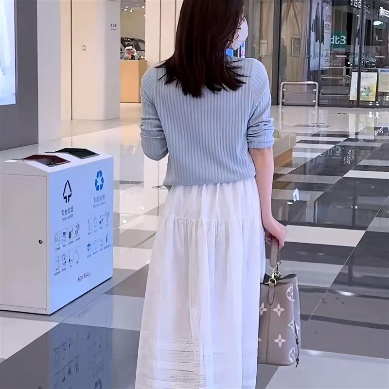 薄款针织开衫外套女春秋季2025新款V领长袖百搭显瘦外搭短款上衣