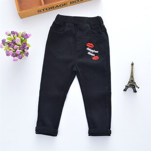 长裤 打底裤 春秋装 百搭黑色中大童弹力小脚裤 子 2020新款 女童铅笔裤
