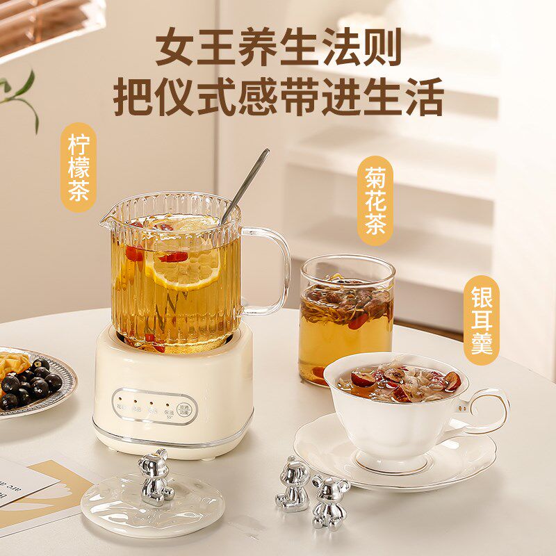 礼盒装养生壶多功能办公室小型全自动保温煮茶器玻璃花茶杯电炖杯