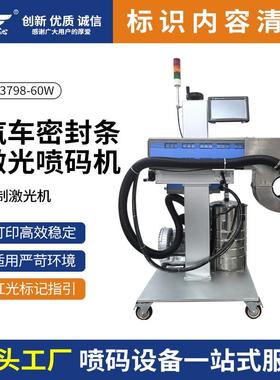 SQ3798-60W定制激光机汽车密封条激光喷码机喷印标签批号包装袋
