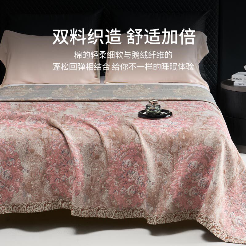 如奕欧式高端长绒棉纱布软床盖单件大尺寸轻奢榻榻米铺盖全棉炕盖