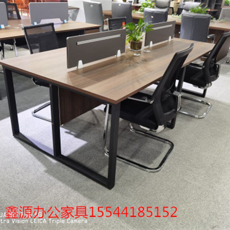 郑州办公桌职员四人位办公室桌椅组合电脑双人工位员工现代简约桌