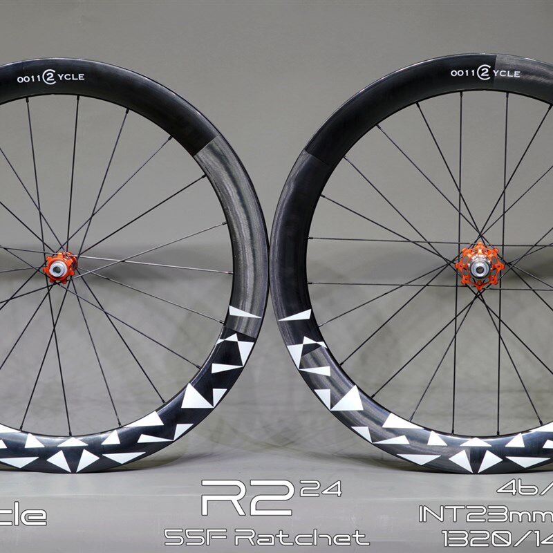 0011cycle轮组24款R2碟刹钢条碳条公路车 碳纤维轮组超轻公路碳刀