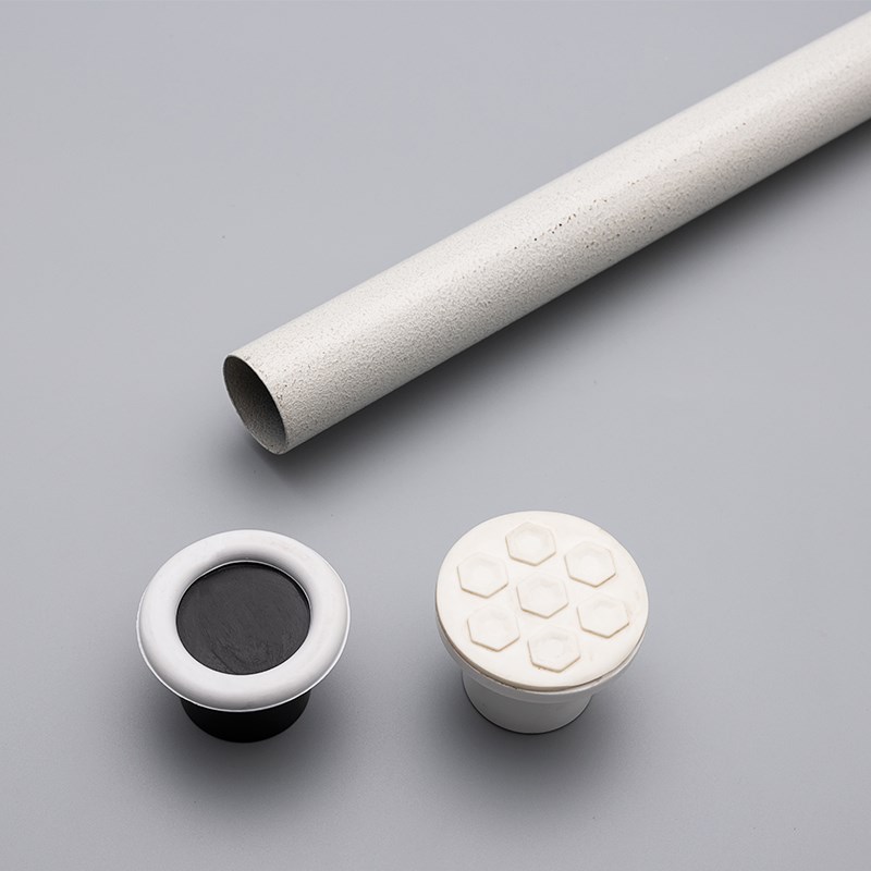 加强型窗帘伸缩杆免打孔撑杆浴帘杆阳台晾衣杆白色窗帘杆黑色拉杆