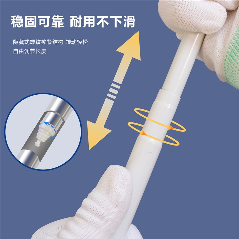 可伸缩宿舍床帘支架带滑轨u型上下铺加粗加厚床上蚊帐架子单人床