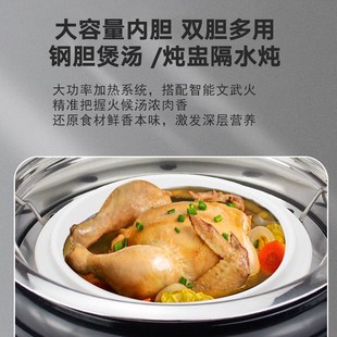 精选三角牌德信牌电炖锅不锈钢陶瓷隔水炖盅煲汤养生大容量智能煮
