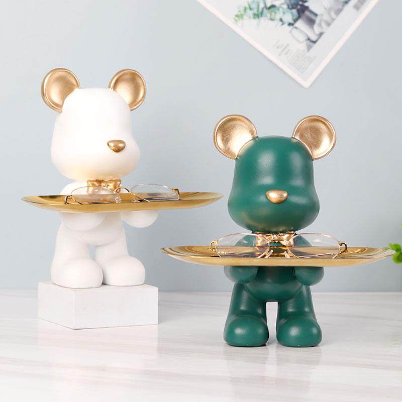 创意大号暴力熊托盘眼镜架摆件眼镜店装饰道具展示架可爱眼镜支架