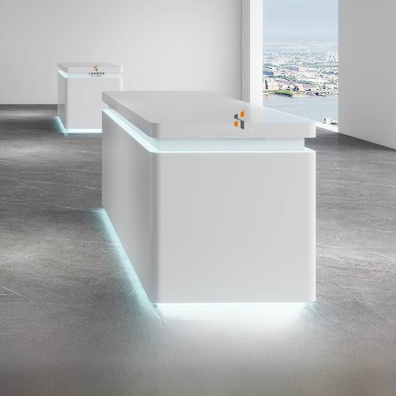 公司展厅展示台沙盘门窗样品角岛柜台体验台夜光矩形展示柜烤漆