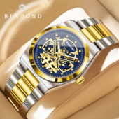 手表男学生多功能商务夜光手表男款 BINBOND正品 防水男士 石英腕表