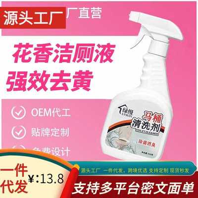 厂家供应卫生间除臭除垢去黄花香洁厕液 洁厕灵马桶泡沫清洁剂