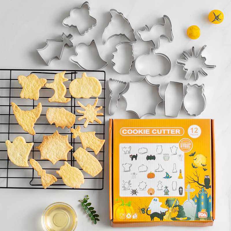 万圣节圣诞节系列糖霜饼干模具 圣诞雪人曲奇小饼干模具翻糖切模