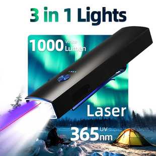 edc手电flashlight 工作灯Work light双光源磁吸强光手电筒