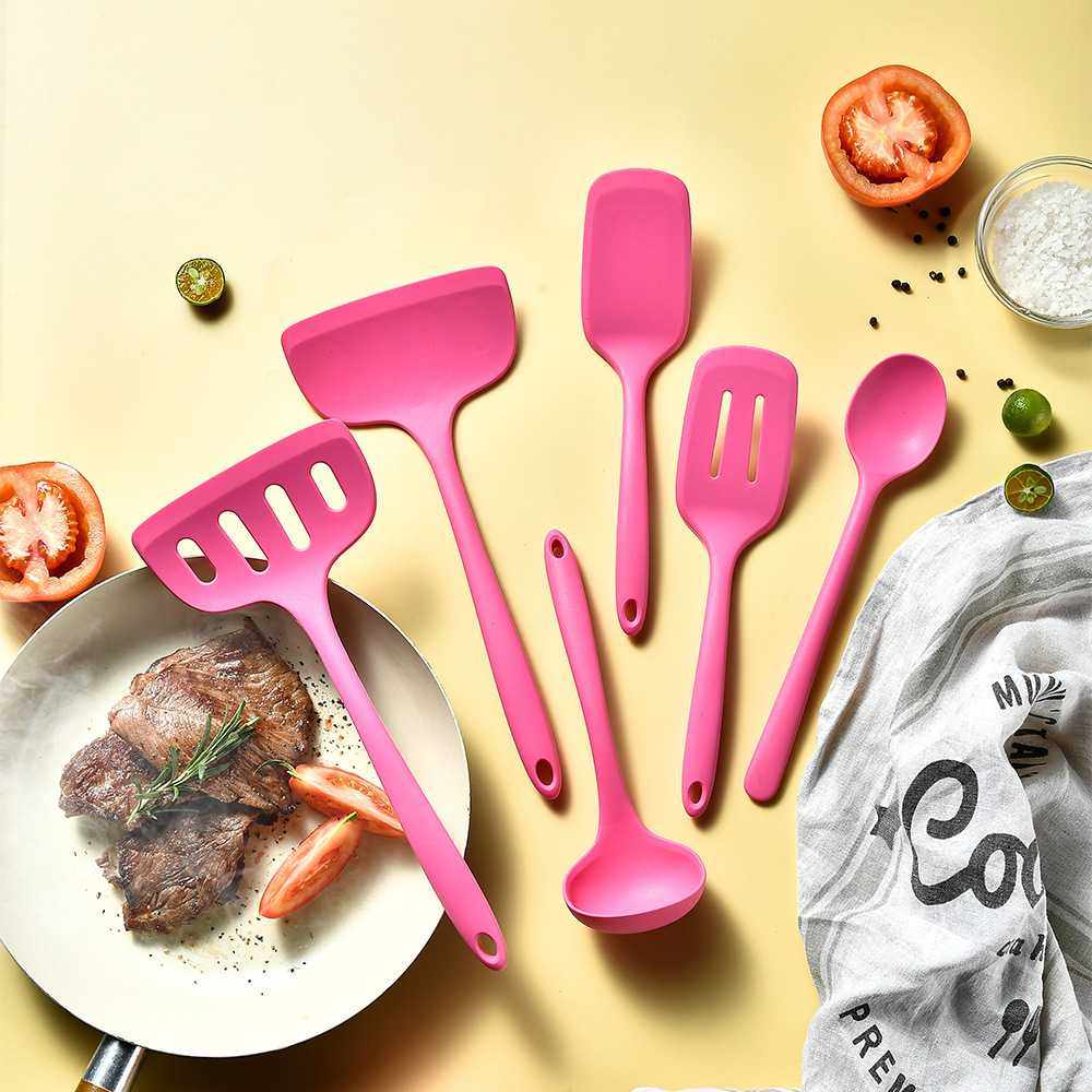 全包硅胶厨具6件套家用耐高温炒菜锅铲煎铲厨房烹饪勺铲硅胶厨具,厨房/烹饪用具,煎铲,淘宝优惠券,粉丝福利购,淘宝优惠卷