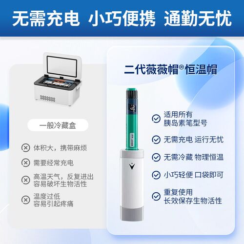 薇薇帽胰岛素冷藏盒便携迷你保温包小型冰箱家用随身携带无需充电