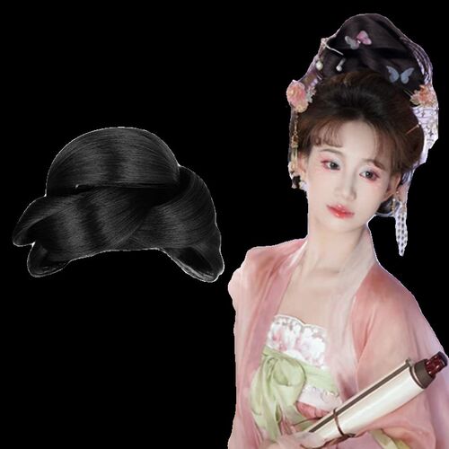 古装汉服假发包一体式全发丝懒人款古风盘发发髻明制唐风头饰造型