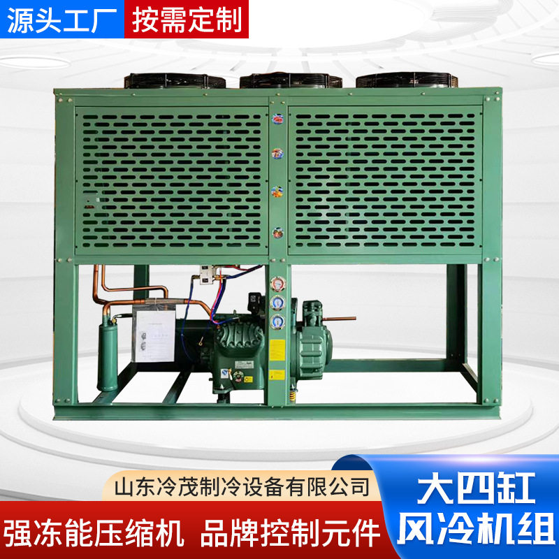 比泽尔半封闭活塞制冷机组中高温25p大四缸保鲜冷藏冷冻冷库设备