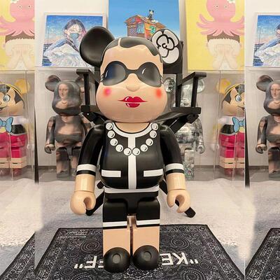 bearbrick1000%香奈暴力熊公仔手办积木熊潮玩偶盲盒客厅大摆件