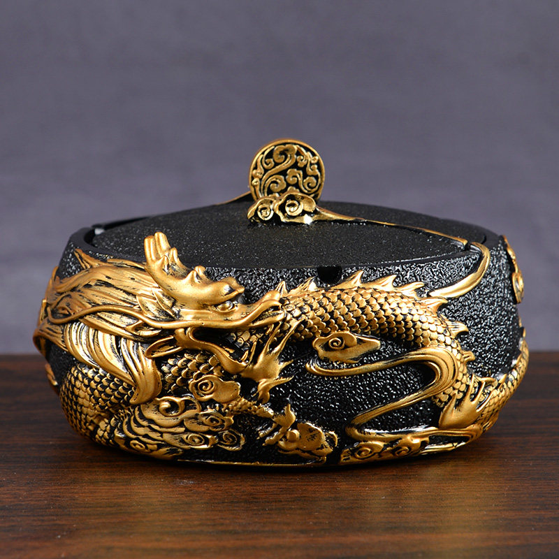 创意烟灰缸带盖大号家用客厅时尚个性潮流办公室复古装饰,家居饰品,装饰烟灰缸,淘宝优惠券,粉丝福利购,淘宝优惠卷