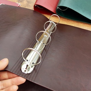 张超大容量软皮面活页本方格本大号加厚学生文件夹子