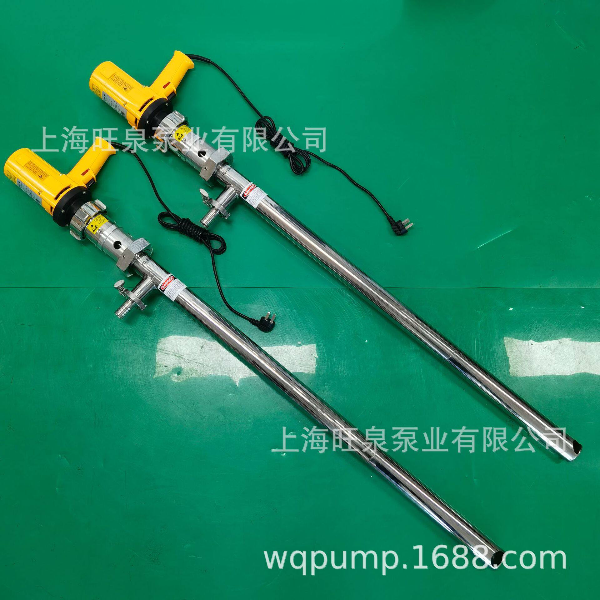 上海旺泉SB-1100W+HD-SS316L-1000HV500-VT螺杆式插桶泵、糖蜜泵