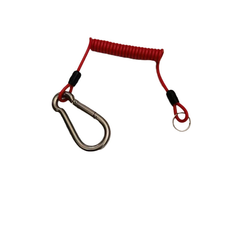 分离房车安全绳 4.5大外径  1.5mm钢丝弹簧绳 镀锌安全扣弹簧钩